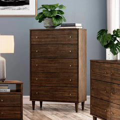 Grain Wood Furniture Mid Century 5-Drawer Chest