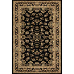 Izmir Collection Black/Beige Transitional Floral/Botanical Area Rug