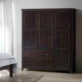 Grain Wood Furniture Shaker Wood 3-door Armoire - 60x72x22