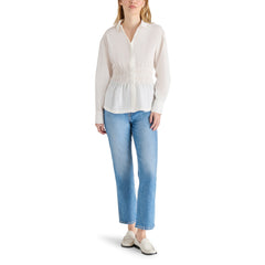 Steve Madden Marisol Smocked Button-Up Top