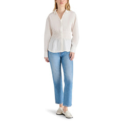 Steve Madden Marisol Smocked Button-Up Top
