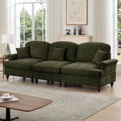 GDFStudio - Elegant Mid Century 3-Seater 107" Chenille Sofa with Flared Arms