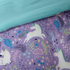 Intelligent Design Kids Lola Unicorn Cotton Duvet Cover Set