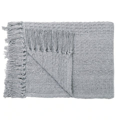 Hand-Woven Cotton Throw Blanket - All-Season Set of 2 (60x50 inches)