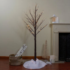 6' Lighted Christmas Birch Twig Tree Outdoor Decoration - Warm White LED Lights
