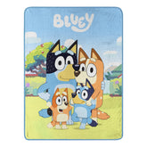 Bluey Family Photo Micro Raschel Throw Blanket