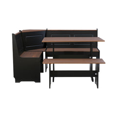 Linon Middlecreek Wood Farmhouse Breakfast Nook Dining Set