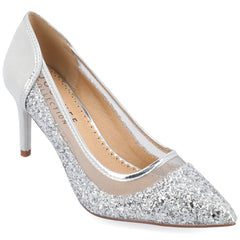 Journee Collection Women's Kalani Pointed Toe Mid Heel Pumps