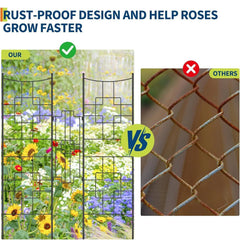 2 Pack Decorative Garden Fence Panels for Yard Border, Patio