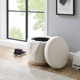 Linon Rue Sherpa/Corduroy Storage Ottoman