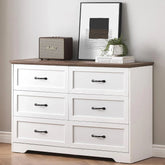 Modern 6 Drawer Dresser Closet Storage Tower Organizer Unit for Bedroom