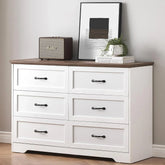 Modern 6 Drawer Dresser Closet Storage Tower Organizer Unit for Bedroom