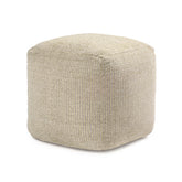 Jani 20-inch Ottoman Pouf - Handcrafted Handmade Ottoman for Seating, Footrest, Home Decor for Living Room, Bedroom