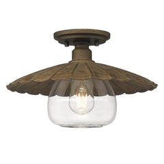 Wry Lighting Clemence 1-light Flush Mount in Dark Rust - Dark Rust