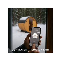 Backyard Discovery Paxton 4-6 Person Outdoor Barrel Sauna, 9kW Heater