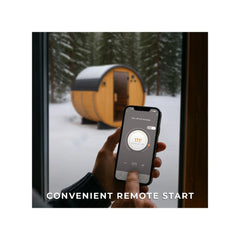 Backyard Discovery Paxton 4-6 Person Outdoor Barrel Sauna, 9kW Heater