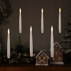 LED Flameless Flickering Floating Halloween Taper Candles - 6" - Set of 6