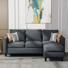 Futzca 74" Convertible Sectional Sofa Couch, Small L-Shaped Sofa