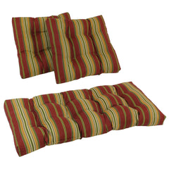 Tufted Indoor/Outdoor Settee Cushion Set (Set of 3)