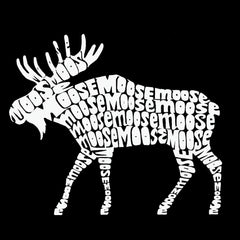 LA Pop Art Men's Tall Word Art T-shirt - Moose
