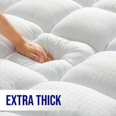 Extra Thick&Down Alternative Mattress Topper With 8-21 Inch Deep Pocket