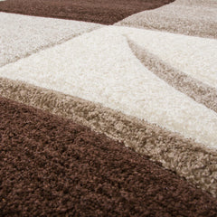Modern Checkered Area Rug with Contour Cut