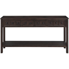 Merax 60" Long Console Table with Different Size Drawers and Bottom Shelf