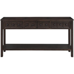 Merax 60" Long Console Table with Different Size Drawers and Bottom Shelf