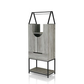 Marcus Contemporary Metal Multi-storage Wine Cabinet by Furniture of America