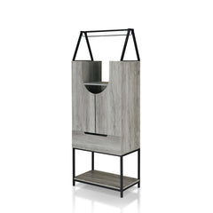 Marcus Contemporary Metal Multi-storage Wine Cabinet by Furniture of America
