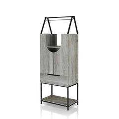 Marcus Contemporary Metal Multi-storage Wine Cabinet by Furniture of America