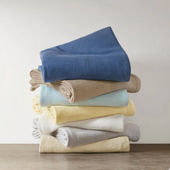 Madison Park Freshspun Basketweave Cotton Blanket