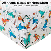 HLC.ME Printed Kids Bed Sheets - Patterned Bed Sheet Set - Wrinkle Resistant & Ultra Soft - For Mattresses up to 15 Inches Deep
