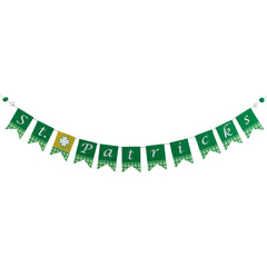 7.5' Plaid "St. Patrick's" Swallowtail Flag Wall Banner