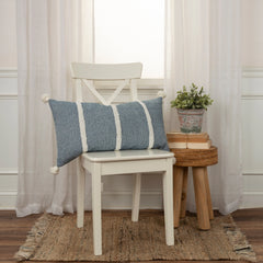 Rizzy Home Striped Throw Pillow with Tassels, 14x26