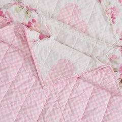 Greenland Home Fashions Veronica's Hearts 50"x60" Ruffled Cotton Throw Quilt