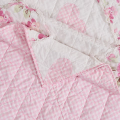 Greenland Home Fashions Veronica's Hearts 50"x60" Ruffled Cotton Throw Quilt