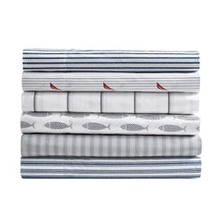 Nautica Cotton Percale Deep Pocket Bed Sheet Sets