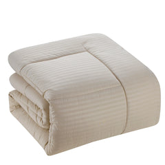 Sweet Home Collection 8 Piece Embossed Dobby Stripe Bed In A Bag All Season Complete Set