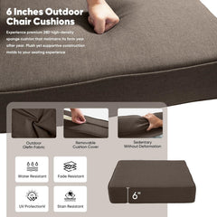 Pocassy 22"x24"x6" Inch Thick Cushions Indoor Outdoor Pillows Cushion