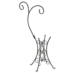 Decorative Metal Bird Bath Stand, Dual Shepards Hook