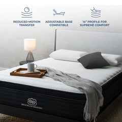 Brooklyn Bedding 14" Gel Memory Foam Hybrid Mattress