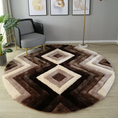 Mateos Shag Collection Geometric Area Rug
