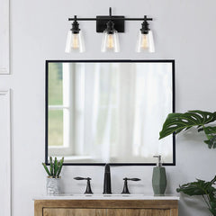 KAWOTI 3 Light Bathroom Vanity Light with Glass Shades