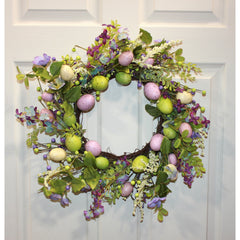20" Easter Eggs & Foliage Wreath