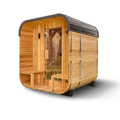 Backyard Discovery Lennon 2-4 Person Outdoor Cube Sauna, Porch