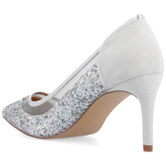 Journee Collection Women's Kalani Pointed Toe Mid Heel Pumps