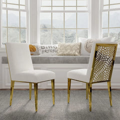 65 inch Faux Marble Dining Table Set with Boucle Dining Chairs