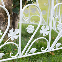 5 Pack Garden Fence Metal Fencing Panels Rustproof Border Section Fence