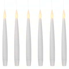 LED Flameless Flickering Floating Halloween Taper Candles - 6" - Set of 6